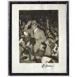 Max Schmeling - autographed Framed Photo After his victory over the world champion Joe Louis, and