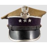 Rogatywka-Mütze für Offiziere des polnischen Heeres bis 1945 Olivgrünes Wolltuch mit silberner