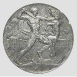 Medaille des Generalkommissars in Reval Feinzink mit vs. Darstellung eines antiken Kriegers,