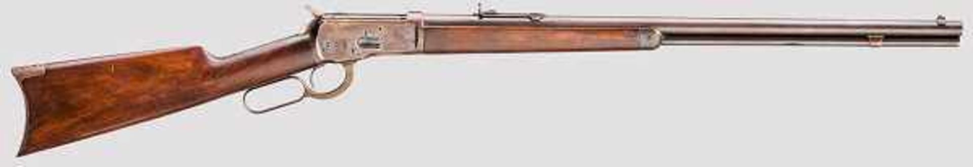Winchester Mod. 1892 Kal. .32 WCF, Nr. 34803. Guter Lauf, Länge 22". Fertigung 1893. Dt. Beschuss.