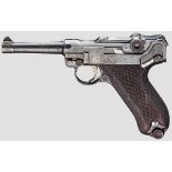 Pistole 08, DWM 1910 Kal. 9 mm Luger, Nr. 4304d. Nummerngleich inkl. Schlagbolzen und