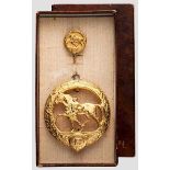Deutsches Pferdepflegerabzeichen 1. Klasse (Goldstufe) In Bronze geprägtes Abzeichen der