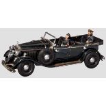 TippCo-Wagen des Führers mit Elastolin-Hitler sitzend Wagen des Führers, TippCo/Elastolin, 7 cm-