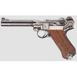 Parabellum Mauser Sport-Match Kal. 9 mm Luger, Nr. 9798 o. Nummerngleich inkl. Schlagbolzen.