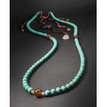 Turquoise Court Beads `Chao Zhu´, Qing Dynasty 清綠松石朝珠一套 Court beads were exclusively worn by high