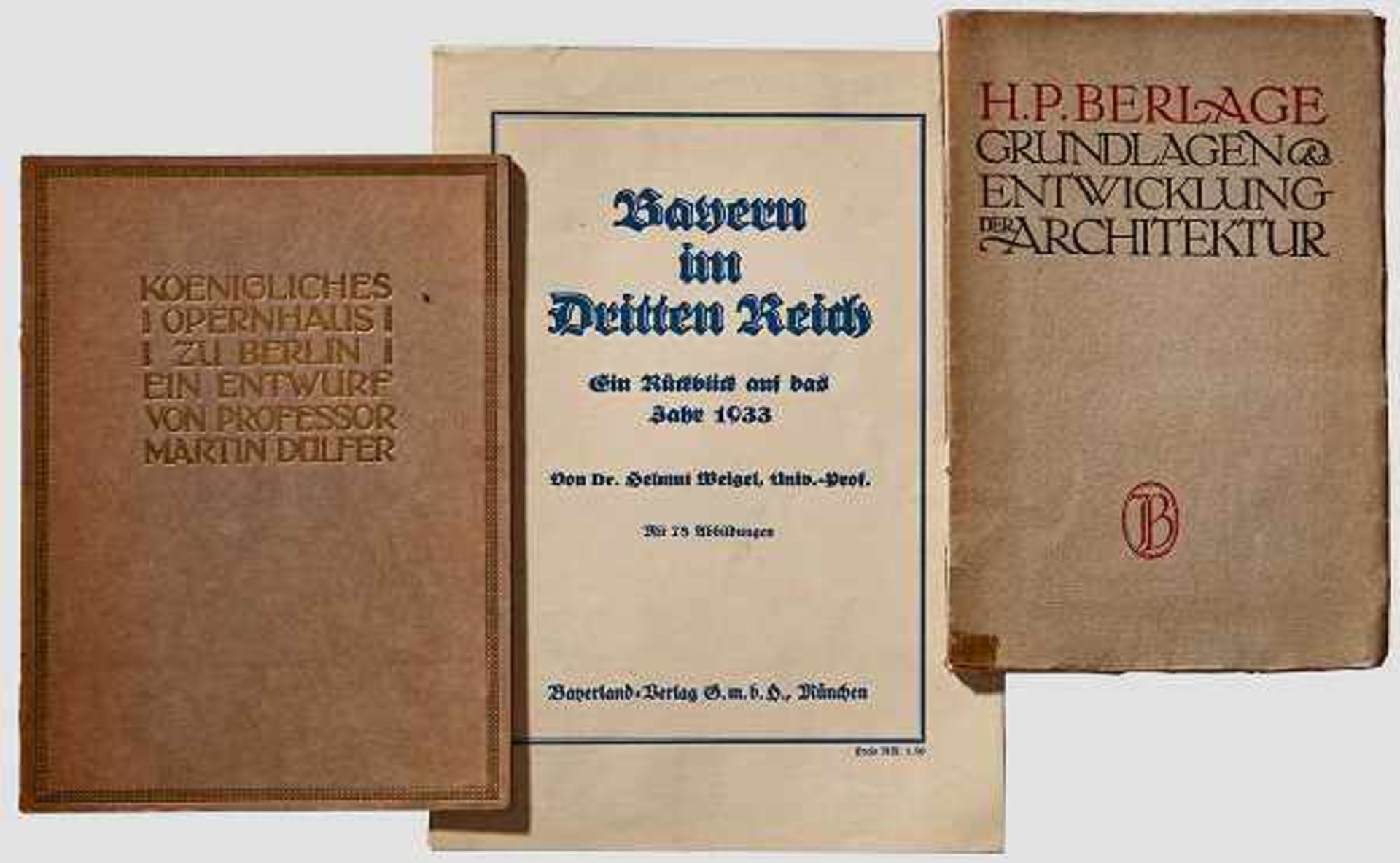 Adolf Hitler - Lot of three books CHALETS OPERATION IN BERLIN BY PROFESSOR MARTIN DÜLFER,( Royal