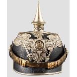 Helm M 1897 eines Fähnrichs im Garde-Dragoner-Regiment Kaiserin Alexandra von Rußland Nr.2 Schwarz