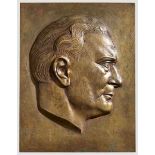 Hans Retzbach - Hermann Göring plaque Large rectangular bronze plaque by the renowned sculptor -