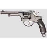 Revolver Mod. 1882, Commercial, mit Futteral Kal. 7,5 mm, Nr. P 3446. Nummerngleich. Blanker