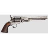 Colt Model 1851 Navy Kal. .36, Nr. 192540, nummerngleich, Fertigung 1866. Matter Oktogonlauf mit