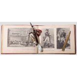 Kaiser Napoleon I. - handbemalte Pfeife, Brieföffner, Buch Pfeife aus Porzellan mit handgemalter