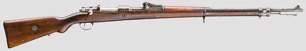 Gewehr Mauser Mod. 1909 Kal. 7,65 x 53, Nr. 23794. Nicht nummerngleich. Blanker Lauf.