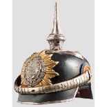 Helm für Offiziere des Großherzoglich Mecklenburgischen Dragoner-Regiments Nr. 18 Schwarz