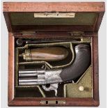 Perkussions-Wenderterzerol, Purdey London, im Kasten, um 1840 Kal. 12 mm Perk., ohne S/N.