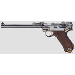 Lange Pistole 08, DWM 1916 Kal. 9 mm Luger, Nr. 6746a. Nummerngleich inkl. Schlagbolzen und