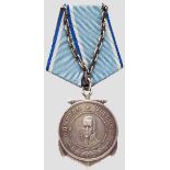 Uschakow-Medaille, Sowjetunion ab 1944 Silber, Medaille mit rückseitig separat aufgelötetem Anker,