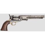 Perkussionsrevolver Colt Mod. 1851 Navy Kal. .36 Perk., Nr. 31895. Nummerngleich. Oktogonlauf