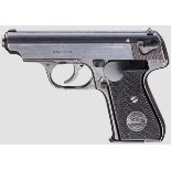 Sauer & Sohn Mod. 38, mit Tasche Kal. 7,65 mm, Nr. 476763. Nummerngleich. Blanker Lauf.