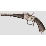 Einzelladerpistole System Remington, Juaristi Eibar, um 1880 Kal. 11 mm CF, ohne S/N. Von Oktogon in