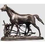 Pferd auf der Koppel - Skulptur nach dem Model von Peter Karlovich Klodt (1805 - 1867), Russland,