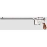 Mauser C 96, "Prewar Commercial" Kal. 7,63 mm, Nr. 85084. Großteils nummerngleich. Blanker Lauf,