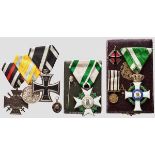 Auszeichnungsgruppe einer Offiziersfamilie Ritterkreuz 1. Klasse des Zivilverdienstordens in der