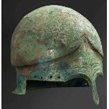 Chalkidischer Helm, wohl durch Reiternomaden adaptiert, 5. Jhdt. v. Chr. Griechischer Bronzehelm vom