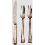 Joachim von Ribbentrop - silver cutlery from the silverware of the Foreign Office Silver, stamped