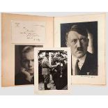 Adolf Hitler - großes Widmungsfoto an Frau Rose Jäger, Weihnachten 1934 Großformatiges Foto