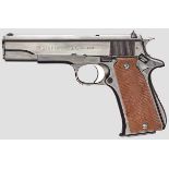 Star Mod. MB, mit Anschlagkasten Kal. 9 mm Luger, Nr. 1209309. Blanker Lauf. Achtschüssig.