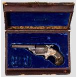 Moore's Pat. Front Loading Revolver, im Buch Kasl. .32 teat fire, Nr. 4015. Blanker, fünffach