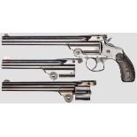 Smith & Wesson Single Shot Pistol Mod. 91 mit zwei Wechselläufen Kal. .32 S & W, Nr. 188473, blanker