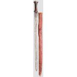 Schwert mit Griff aus Rhinozeroshorn, Äthiopien um 1900 Zweischneidige, beidseitig doppelt