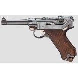 Pistole 08, Erfurt 1917 Kal. 9 mm Luger, Nr. 3385s. Nummerngleich inkl. Schlagbolzen und