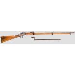 Gewehr Remington Mod. 1867 Kal. 12,7 x 44R, Nr. 1644M, nummerngleich mit Nr. 1865. Blanker Lauf,