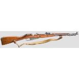 Karabiner Mosin-Nagant Mod. 1944 Kal. 7,62 x 54R, Nr. AK4443. Nummerngleich. Blanker Lauf.