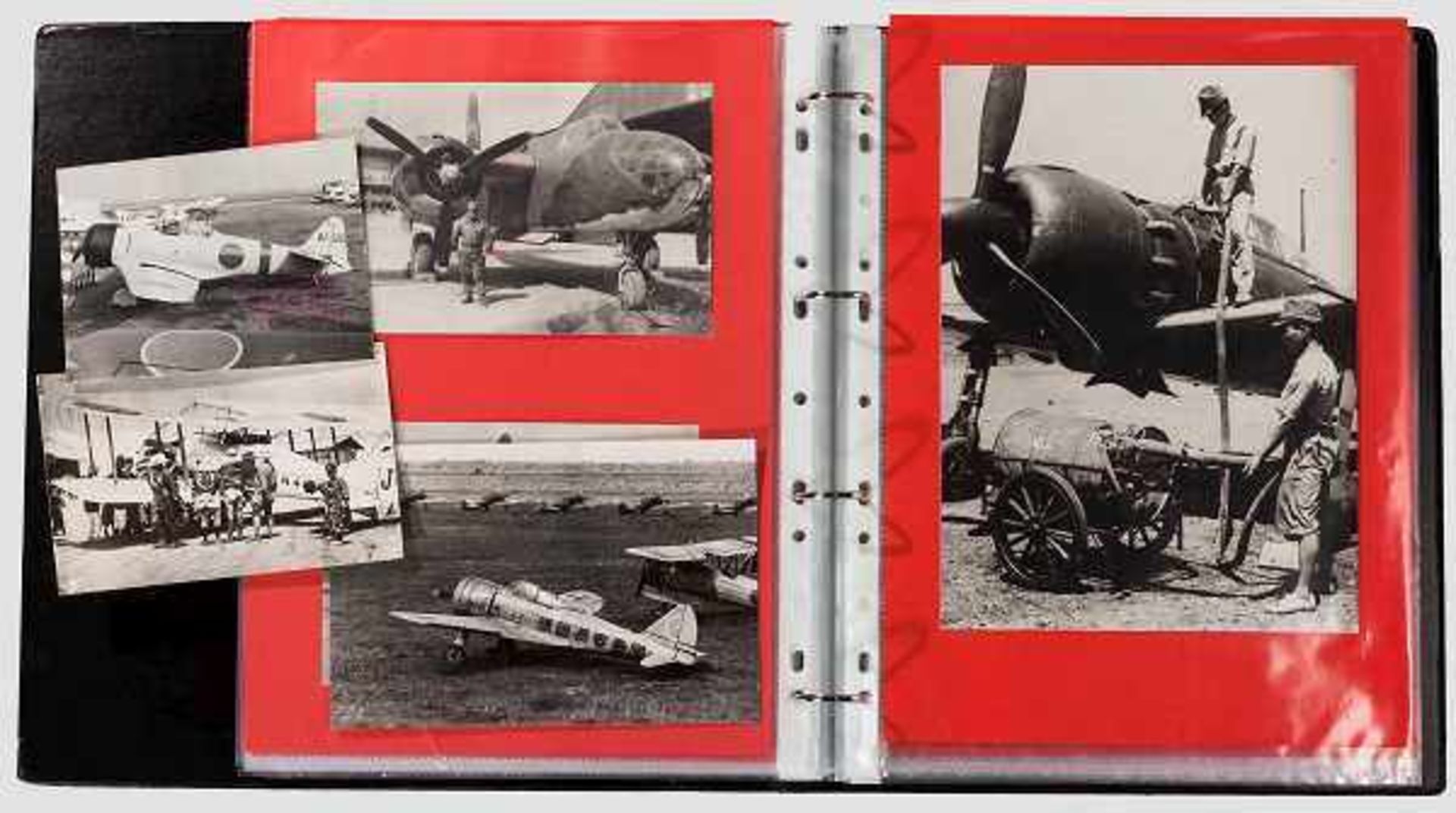 Kaiserlich Japanische Luftwaffe - Fotoalbum 1920 - 1945 Sammlung von ca. 120 Fotografien (Repros),