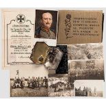 Friedrich Weiß - "spontanes Amulett", Fotos etc. aus dem 1. Weltkrieg Lebensrettende Alpaka-