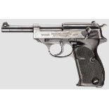 Walther Mod. HP Kal. 9 mm Luger, Nr. 2378 an Schlitten und Griffstück, Nr. 1565 an Lauf und