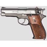 Smith & Wesson Mod. 39, "1st Generation DA 9 mm" Kal. 9 x 21, Nr. 1457. Blanker Lauf, Länge 4".