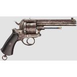 Stiftfeuerrevolver, um 1870 Kal. 11 mm, Nummer 15210 (Rahmen links), 1022 (Laufunterseite),