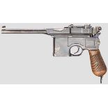 Mauser C 96, "Prewar Commercial", mit Kasten Kal. 7,63 mm, Nr. 234795. Nummerngleich inkl.