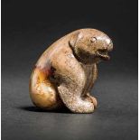 A Carved Jade Bear, Song Dynasty 宋代玉雕熊 Width 6.2 cm, height 6.4 cm. 寬 6.2 cm, 高 6.4 cm. Zustand: I -