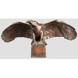 Joseph Pallenberg (1882 - 1946) - majestätische Adlerfigur Massiver Bronzeguss, patiniert, am