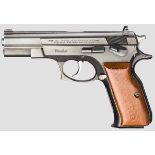 Tanfoglio TA 90 Combat Kal. 9 mm Luger, Nr. AB02373. Blanker Lauf, Länge 112 mm. 15-schüssig.