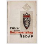 Extrem seltener Führer zum 4. Reichsparteitag der NSDAP in Nürnberg 1929 Broschiert, farbiges