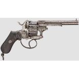 Stiftfeuerrevolver, Brun, Paris um 1870 Kal. 7,5 mm SF, Nummer 38. Leicht rauer, gezogener Lauf,