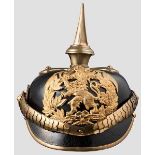 Helm für Offiziere im Leibgarde-Infanterie-Regiment (1. Großherzogl. Hess.) Nr. 115 bis 1897 Schwarz