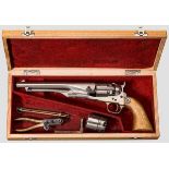 Centaure 1860 New Model Army, mit Wechseltrommel, Stainless, im Kasten Kal. .44 Perk., Nr. 13370.