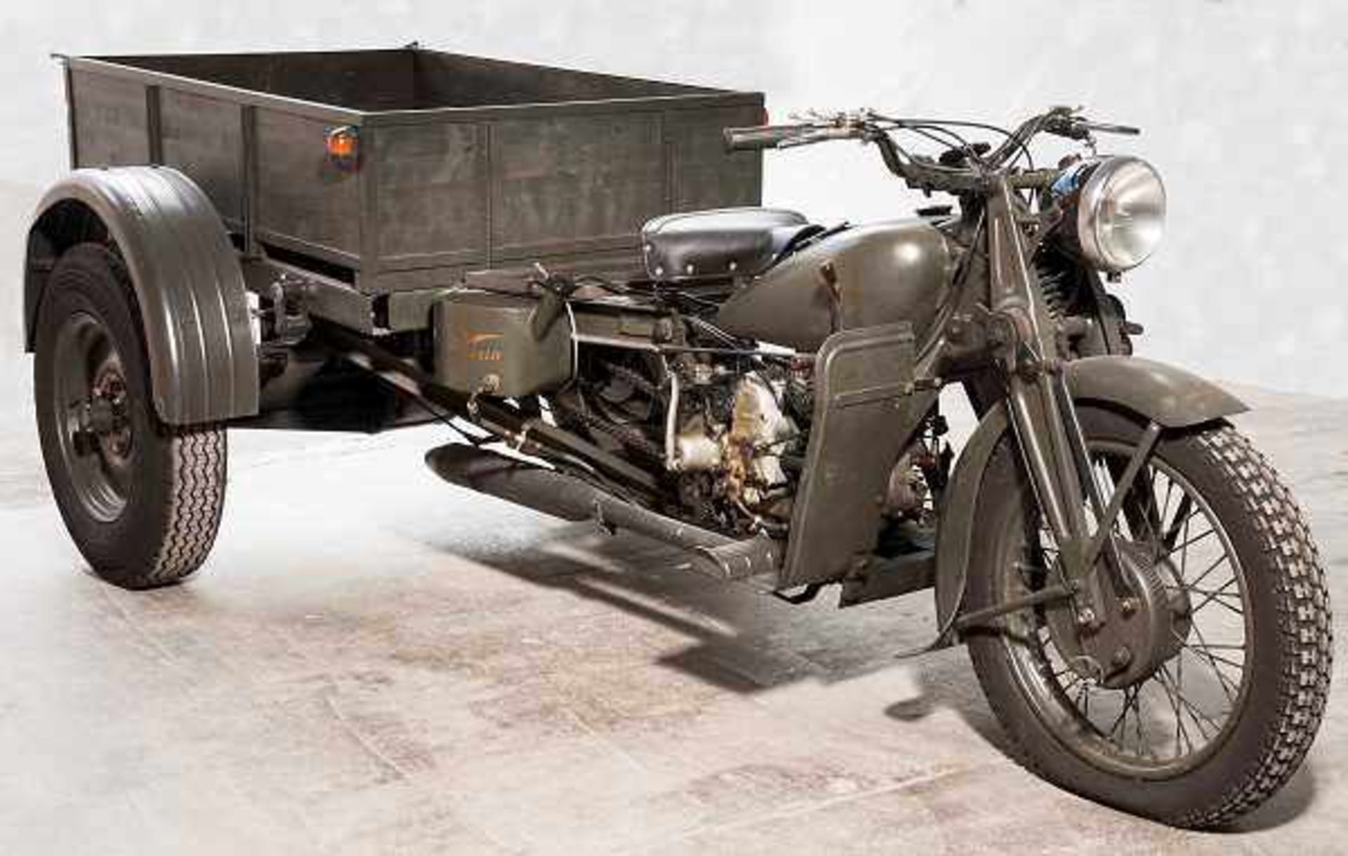 Moto Guzzi Ercole, Lastendreirad Italienische Erstzulassung 1948, 498 ccm, 13 kW, KFZ.-Brief/